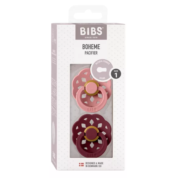 BIBS Boheme cumlík 2 ks (Dusty Pink/Elderberry) 0-6 mes.