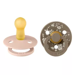   BIBS X Liberty Colour cumlíky z prírodného kaučuku 2ks - veľkosť 2 - Blush/Dark Oak