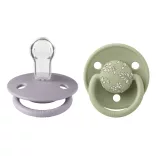 BIBS X Liberty De Lux cumlíky zo silikónu 2ks - Fossil Grey / Sage