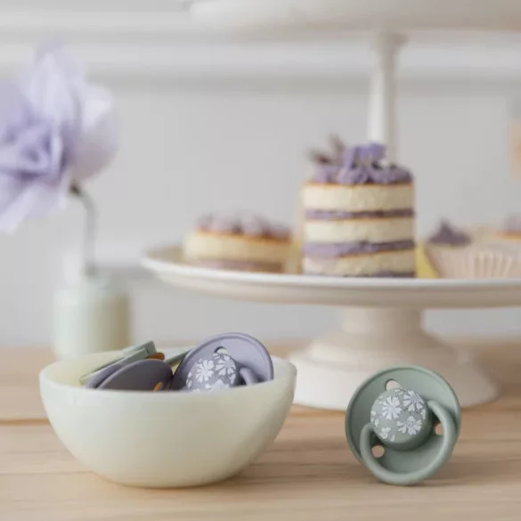 BIBS X Liberty De Lux cumlíky zo silikónu 2ks - Fossil Grey / Sage