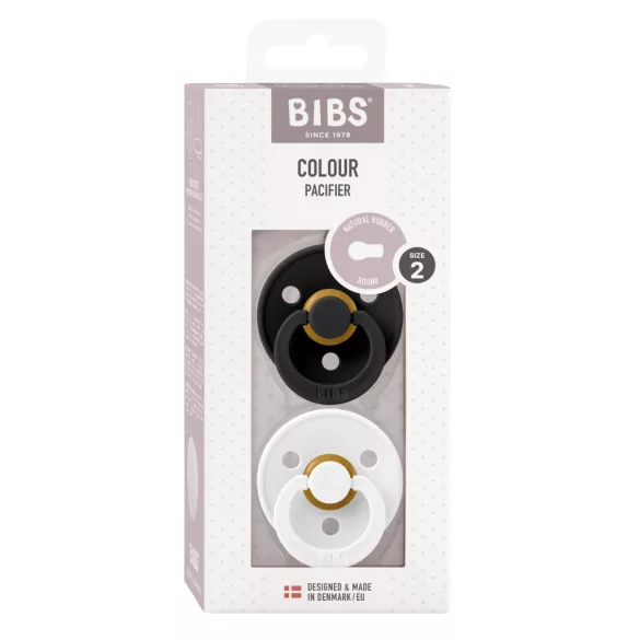 BIBS Colour 2-es szett, (Fekete/Hófehér), 6-18 hó