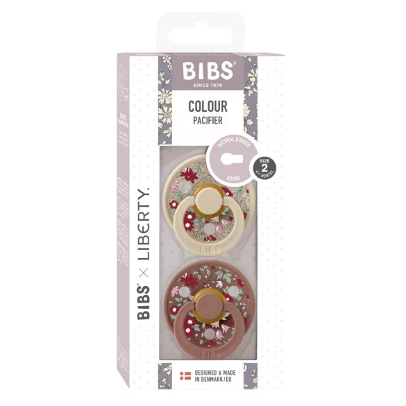 BIBS X Liberty Colour cumlíky z prírodného kaučuku 2ks - veľkosť 2 - Vanilla / Woodchuck