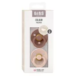 BIBS Colour 2-es szett, anatómiai cumifej, (Mackó/Púderrózsaszín), 6-36 hó
