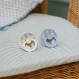 BIBS Cumi, Studio Block Colour, Pasztellkék mix, 6-18 hó