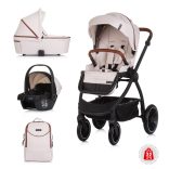 Chipolino Prestige 3v1 multifunkčný kočík - Biscotta