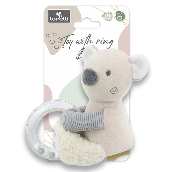Lorelli Toys plyšová hračka s krúžkom - Beige Bear