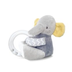 Lorelli Toys plyšová hračka s krúžkom - Grey Elephant