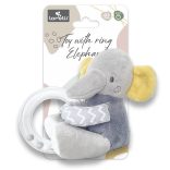 Lorelli Toys plyšová hračka s krúžkom - Grey Elephant