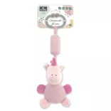 Lorelli Toys Campanula plyšová hračka v tvare kočíka – Ružový jednorožec