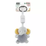 Lorelli Toys Campanula plyšová hračka kočík - Sivý slon