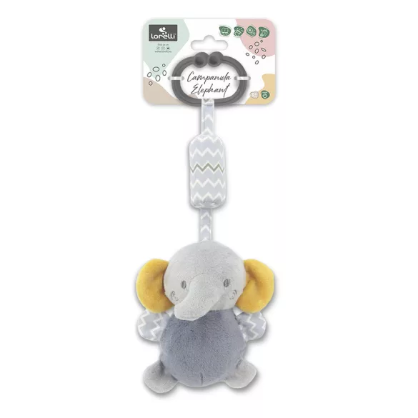 Lorelli Toys Campanula plyšová hračka kočík - Sivý slon