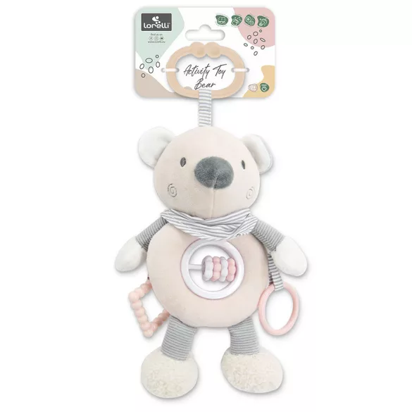Lorelli Toys plyšová hrkálka – béžový medvedík