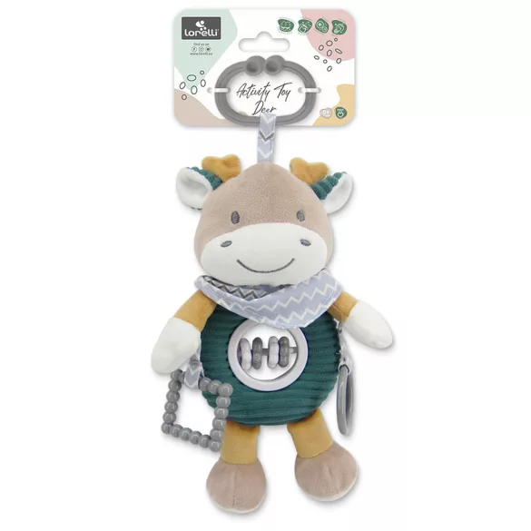 Lorelli Toys plyšová hrkálka – Modrý jeleň