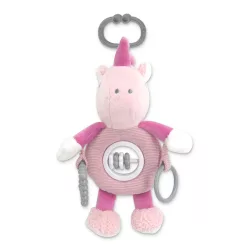 Lorelli Toys plyšová hrkálka – ružový jednorožec