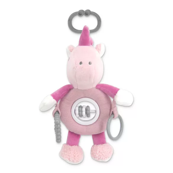 Lorelli Toys plyšová hrkálka – ružový jednorožec