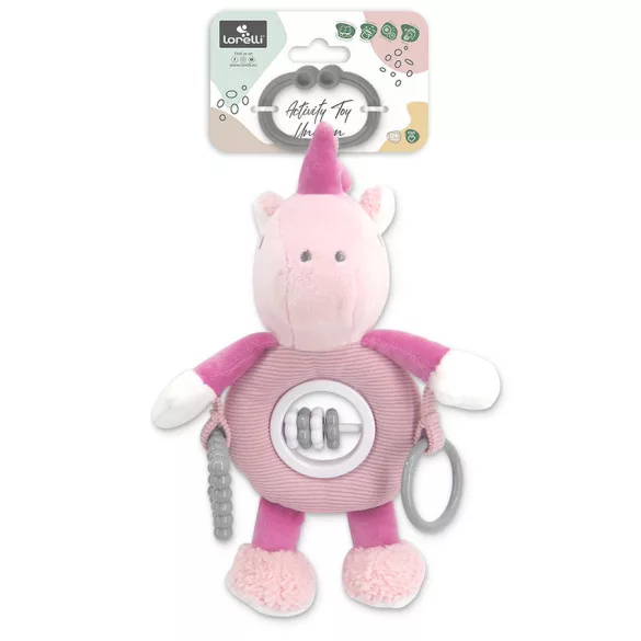 Lorelli Toys plyšová hrkálka – ružový jednorožec