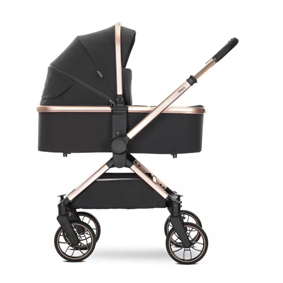Lorelli Reya 3v1 multifunkčný kočík s otočnou rukoväťou + autosedačka Joy - Black Jasper