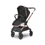 Lorelli Reya 3v1 multifunkčný kočík s otočnou rukoväťou + autosedačka Joy - Black Jasper