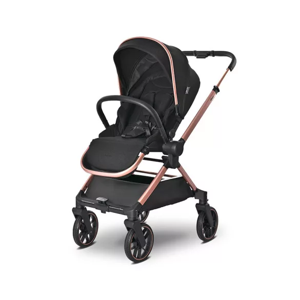 Lorelli Reya 3v1 multifunkčný kočík s otočnou rukoväťou + autosedačka Joy - Black Jasper