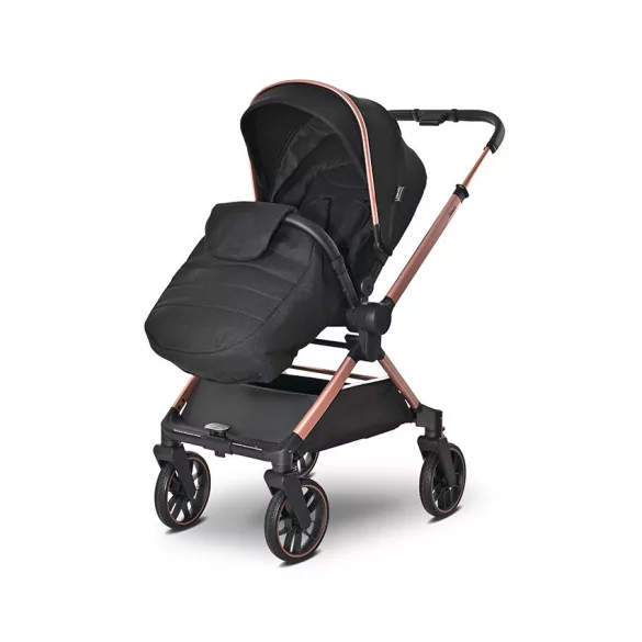 Lorelli Reya 3v1 multifunkčný kočík s otočnou rukoväťou + autosedačka Joy - Black Jasper
