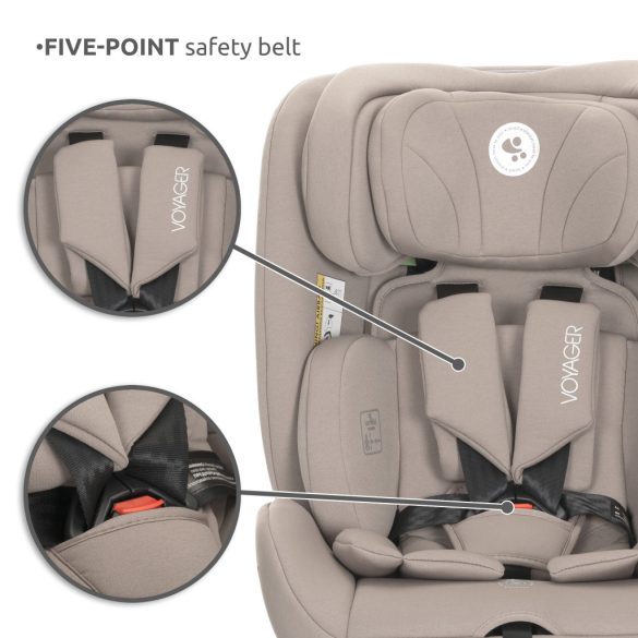 Lorelli Voyager i-Size autosedačka 40-150cm + cestovný vankúš - Beige