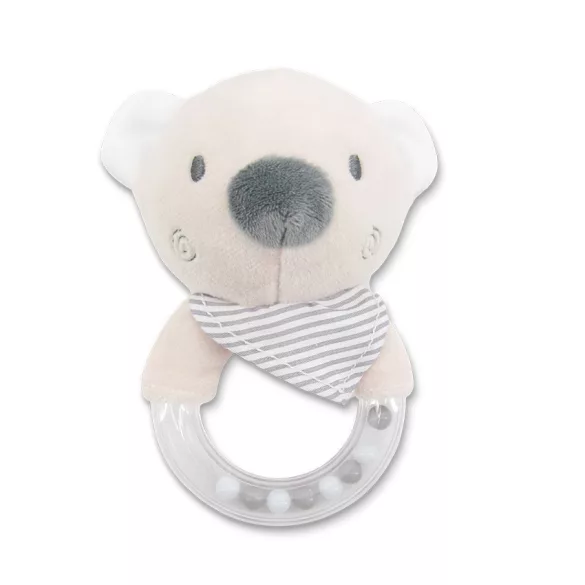Lorelli Toys Plyšová hrkálka – Béžový medvedík