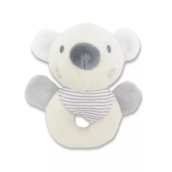 Lorelli Toys Plyšová hrkálka s obručou – Béžový medvedík