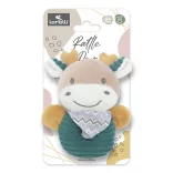 Lorelli Toys Plyšový hrkálkový krúžok – Modrý jeleň
