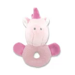 Lorelli Toys Plyšový hrkálkový krúžok – Ružový jednorožec