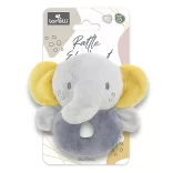 Lorelli Toys Plyšový hrkálkový krúžok – sivý slon