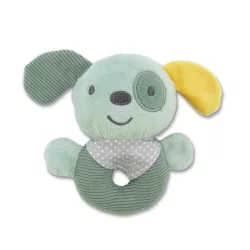  Lorelli Toys Plyšová hrkálka v tvare kruhu – Zelený pes