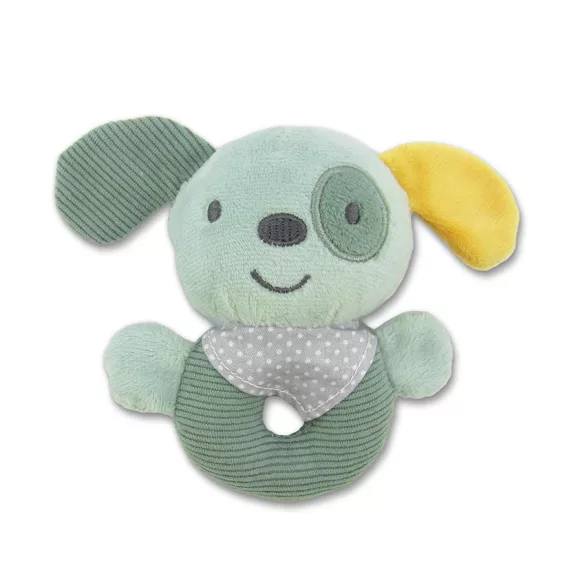 Lorelli Toys Plyšová hrkálka v tvare kruhu – Zelený pes