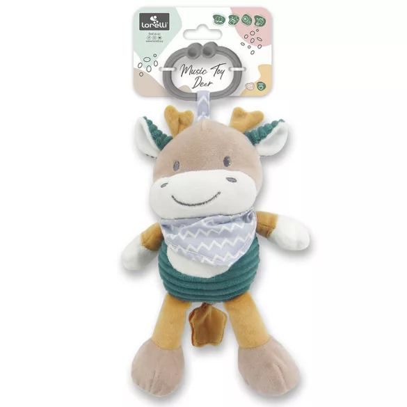 Lorelli Toys plyšová hračka s hudbou – Modrý jeleň