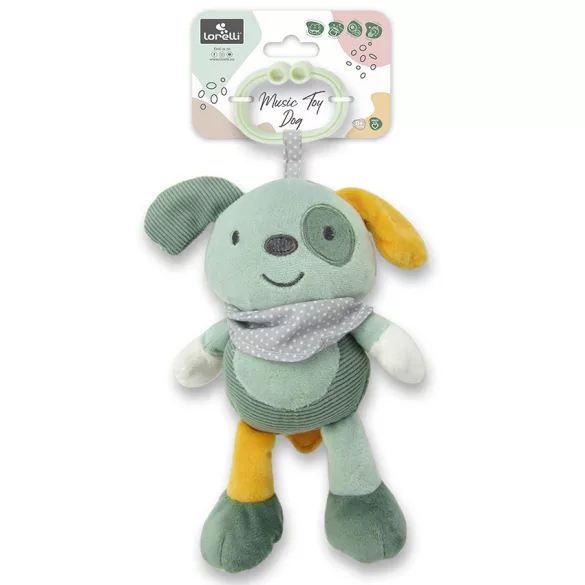 Lorelli Toys plyšová hračka s hudbou – Zelený psík