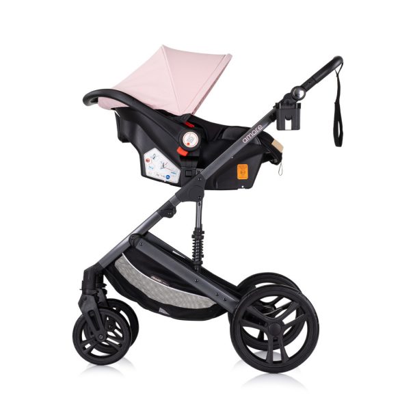 Chipolino Amore 2v1 multifunkčný kočík - Pink Marshmallow