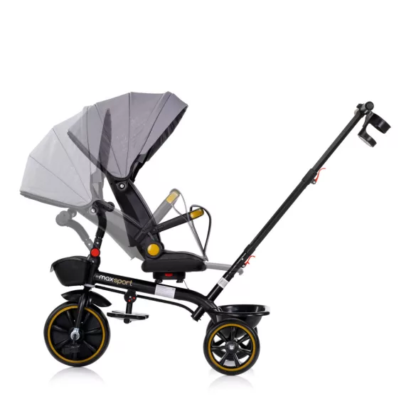 Chipolino Max Sport trojkolka so strieškou - Anthracite