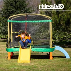   Chipolino Playground trampolína 200 cm so šmýkačkou a rebríkom - green