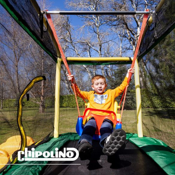 Chipolino Playground trampolína 200 cm so šmýkačkou a rebríkom - green