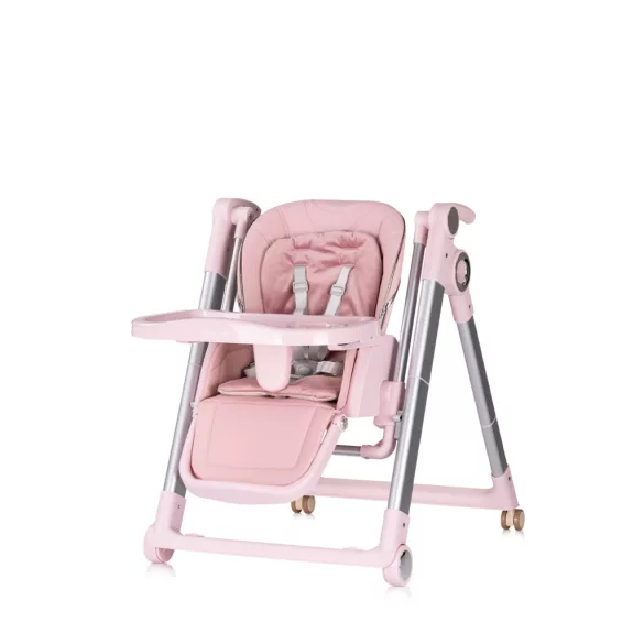 Chipolino Super Chef multifunkčná jedálenská stolička - Pink Marshmallow