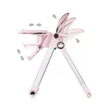 Chipolino Super Chef multifunkčná jedálenská stolička - Pink Marshmallow