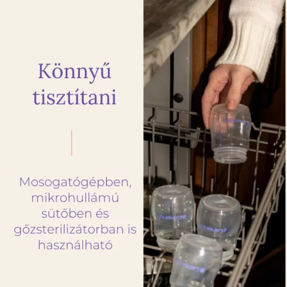 Lansinoh fľaša so stredne rýchlou savičkou + viečko, 240 ml