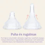 Lansinoh fľaša so stredne rýchlou savičkou + viečko, 240 ml