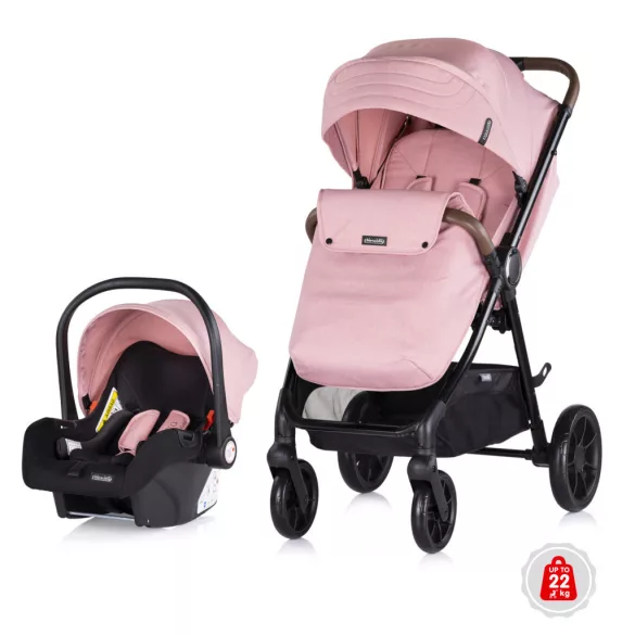 Chipolino Ultera 2 v 1 kočík + nosič - Pink Marshmallow