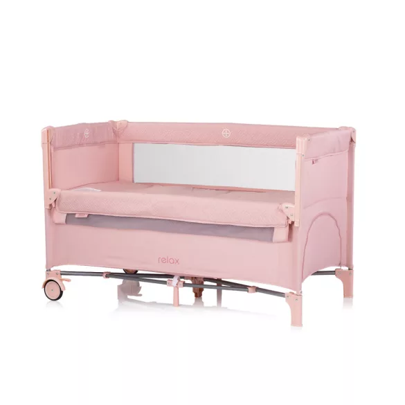 Multifunkčná cestovná postieľka Chipolino Relax – Pink Marshmellow Linen
