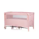 Multifunkčná cestovná postieľka Chipolino Relax – Pink Marshmellow Linen
