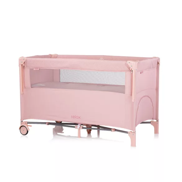 Multifunkčná cestovná postieľka Chipolino Relax – Pink Marshmellow Linen