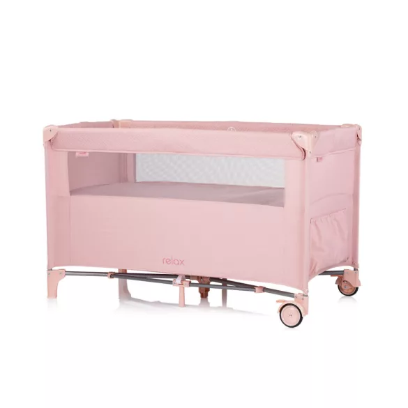 Multifunkčná cestovná postieľka Chipolino Relax – Pink Marshmellow Linen