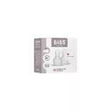 BIBS Silikónová cumlík na fľašu so stredným prietokom (2 ks)