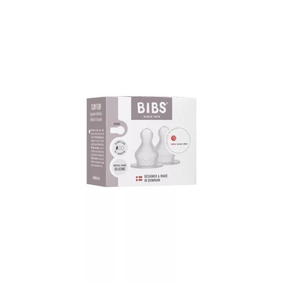 BIBS Silikónová cumička na fľašu s pomalým prietokom (2 ks)