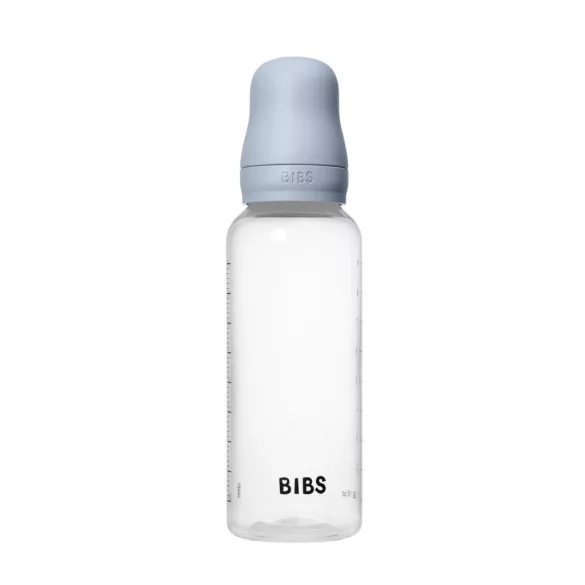 BIBS Sada fľašiek 270 ml s cumičkou z prírodného kaučuku – pastelovo modrá